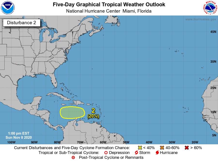 Fenómeno tropical en el Caribe